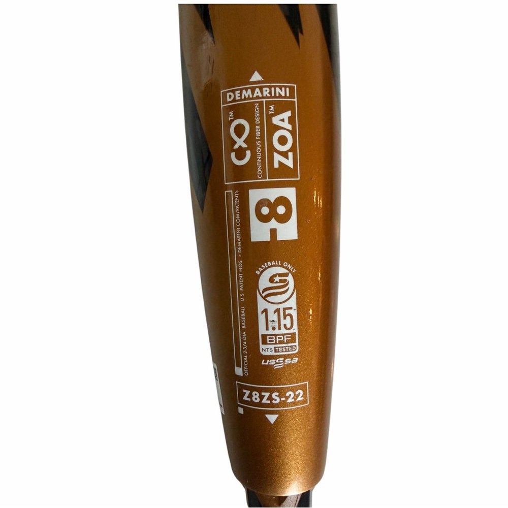 Baseball Bat 32” -8 2 3/4” 2022 Composite De Marini Zoa USSSA - Picture 7 of 12